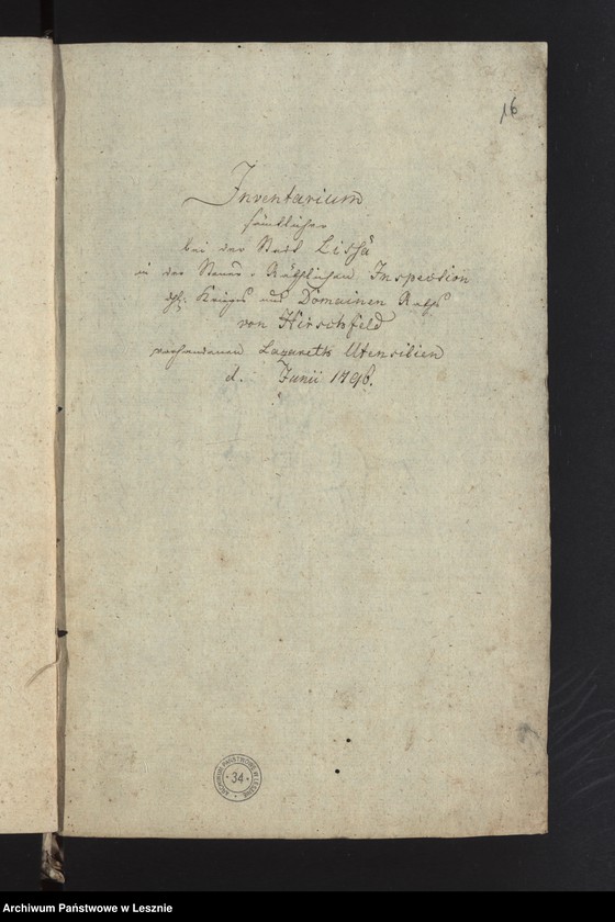 Obraz 18 z jednostki "[Die Utensilien des hiesigen Militär-Lazaretts des 2-ten Bataillons des Infanterieregiments von Stockhausen]"