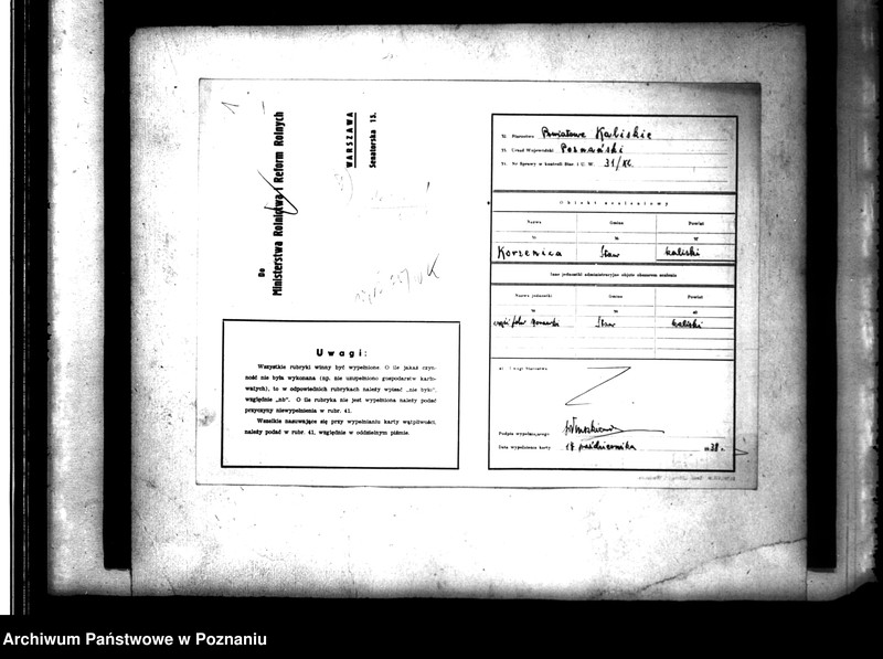 Obraz 5 z jednostki "/Scaleniowe/ karty sprawozdawcze i terenu powiatu kaliskiego"