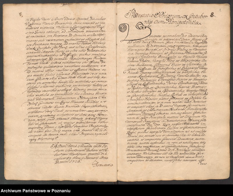 Obraz 9 z jednostki "Liber actorum officii consularis civitatis Posnaniae sub notariatu Stanislai Gąsawski SR.Mtis secretari, officii praesentis notarii necnon vicenotarii Bernardi Stefanowicz iureconsultis Posnaniensis."