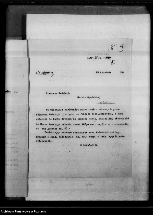 image.from.unit.number "Korespondencja różna, w tym dotycząca funduszów publicznych."