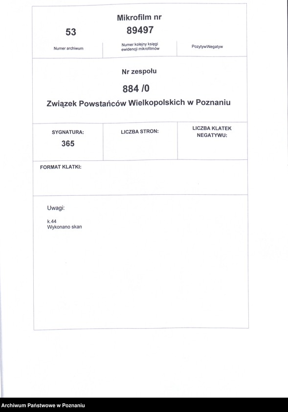 Obraz 2 z jednostki "Materiały dotyczące Powstania Wielkopolskiego."