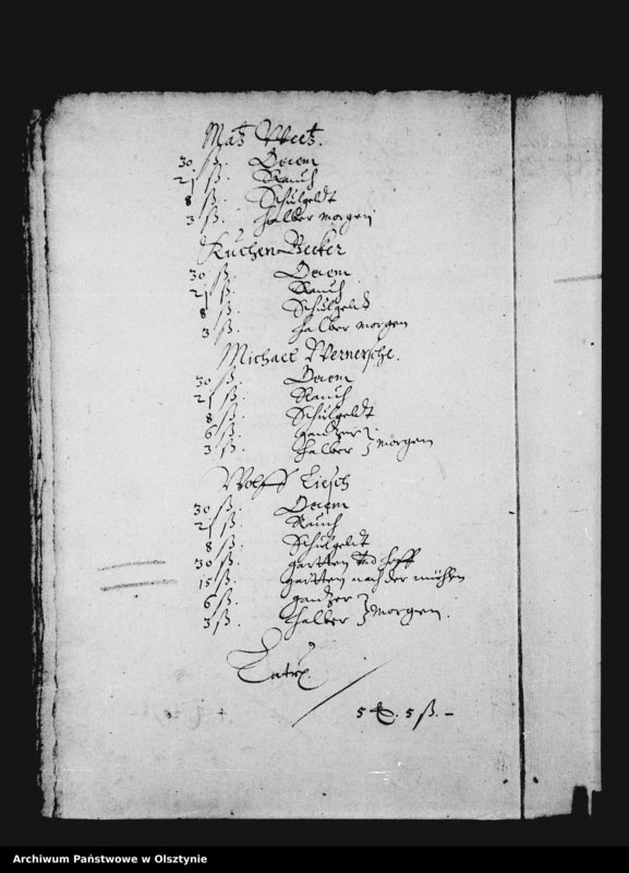 image.from.unit.number "Kirchen-Rechnung der Stadt Deutsch Eylau"