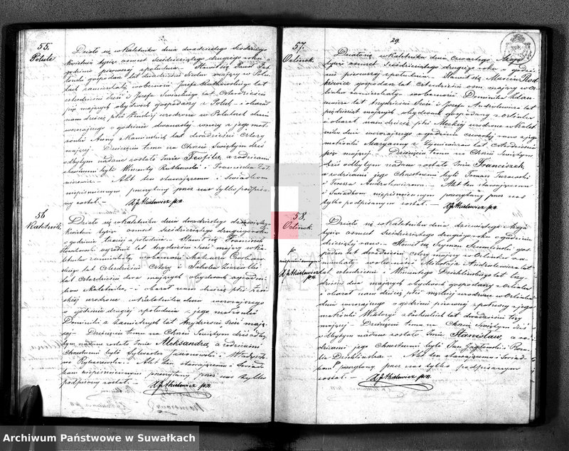 Obraz 17 z jednostki "[Duplikat Aktów urodzeń, zaślubienia i zejśćparafii Rzym.-Kat. w Kaletniku 1862 r.]"