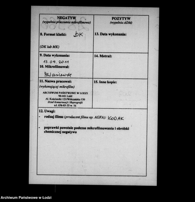 Obraz 3 z jednostki "Operat tyczący się budowy nowych i reparacji starych mostów w mieście Łodzi"