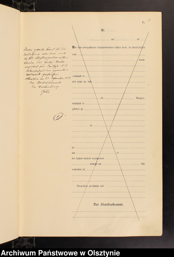 image.from.unit.number "Sterbe-Haupt-Register Tom II, Nr 600-877"