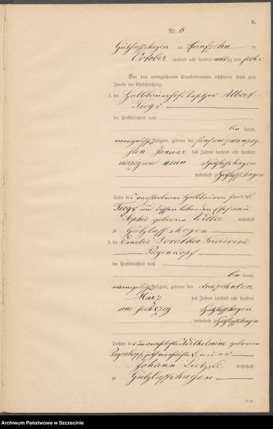 Obraz 14 z jednostki "Heiraths-Register (Neben-Register)"