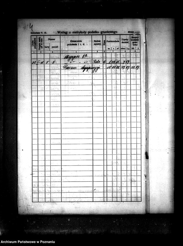 Obraz 8 z jednostki "Przewłaszczenie ziem dotacyjnych majątku Radomyśl powiatu leszczyńskiego"