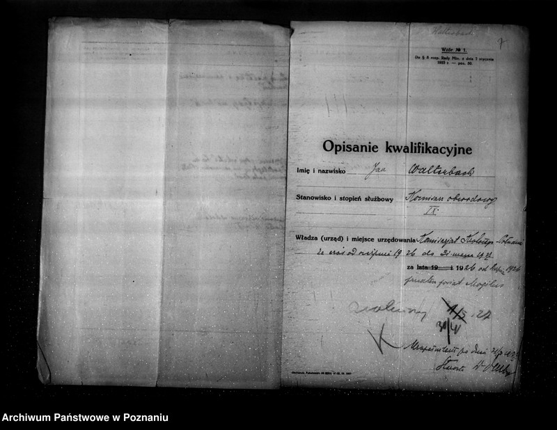Obraz 11 z jednostki "Akta osobiste Walterbacha Jana komisarza obwodowego w Trzemesznie"