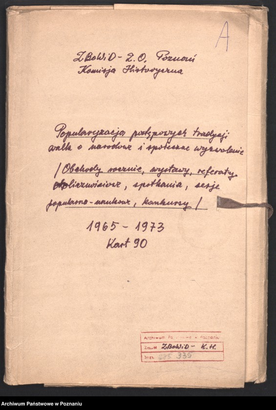 Obraz 7 z jednostki "Popularyzacja postępowych tradycji walk o narodowe i społeczne wyzwolenie. /Obchody rocznic, wystawy, referaty okolicznościowe, spotkania, sesje popularno - naukowe, konkursy/."