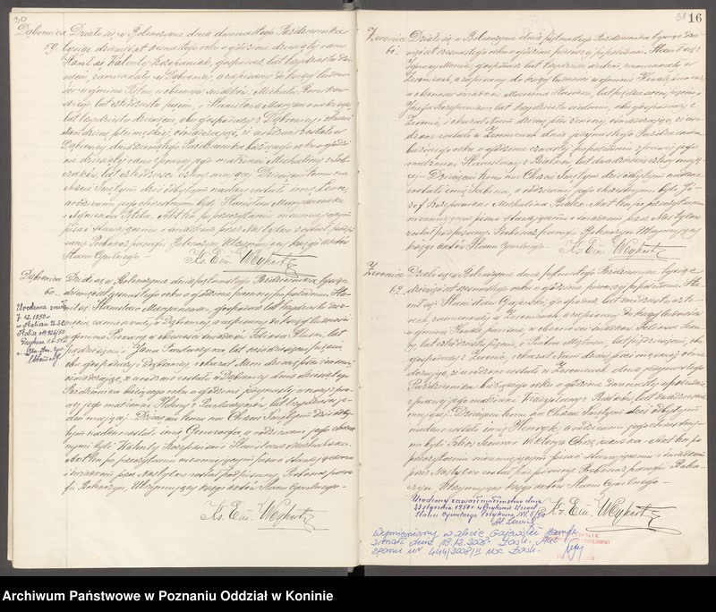 Obraz 18 z jednostki "Duplikat zawierający akta urodzeń, małżeństw i śmierci z roku 1916"