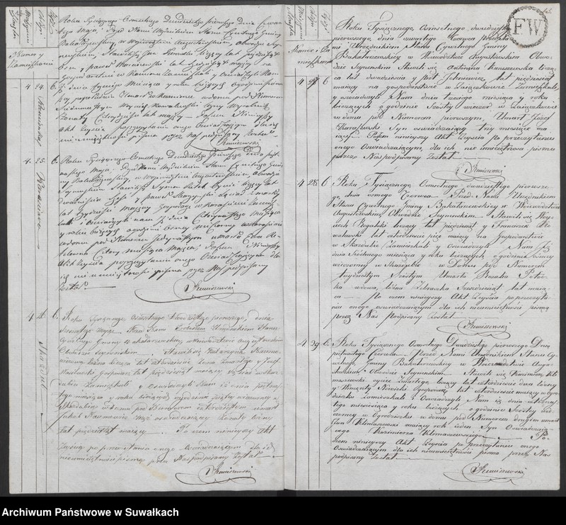 Obraz 10 z jednostki "Akta Zeszłych Gminy Bakałarzewskiey Na rok 1821-wszy"
