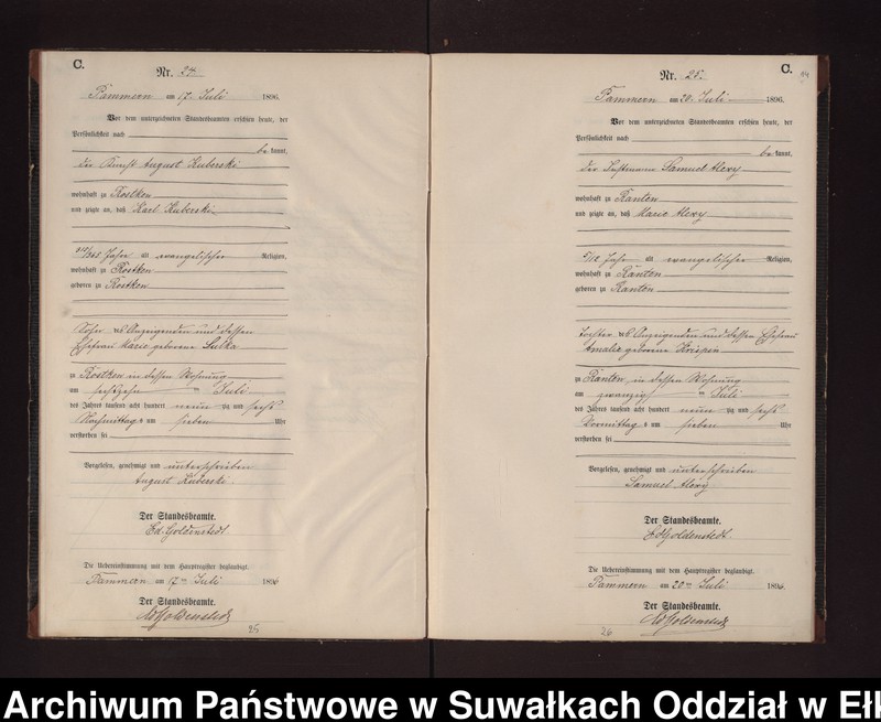image.from.unit.number "Sterbe-Neben-Register des Preussischen Standes-Amtes Neuhoff Kreis Loetzen"