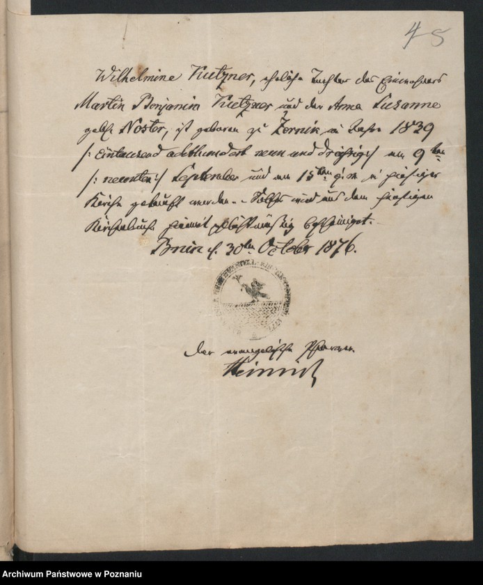 Obraz 7 z jednostki "Die von den Verlobten beizubriegenden Urkunden"