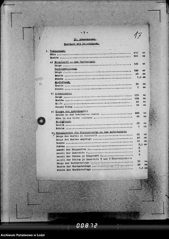 Obraz 19 z jednostki "306 Rucksack A-G. [Korespondencja, zamówienia i kalkulacje]"