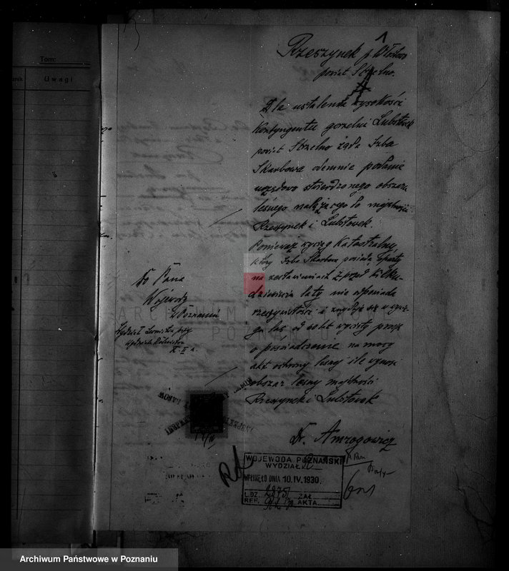 Obraz 6 z jednostki "/Majętność leśna Rzeszynek powiat mogileński"