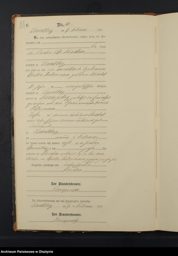 image.from.unit.number "Sterbe-Neben-Register Nr 1 - 71"