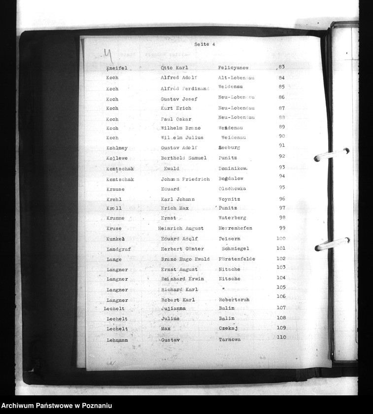 Obraz 8 z jednostki "Wykazy miejscowych Niemców, którzy zginęli w 1939 roku. Kreis Turek"