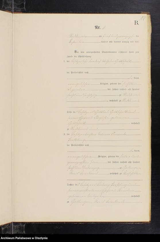 Obraz 20 z jednostki "Heiraths-Neben-Register Nr 1 - 17"