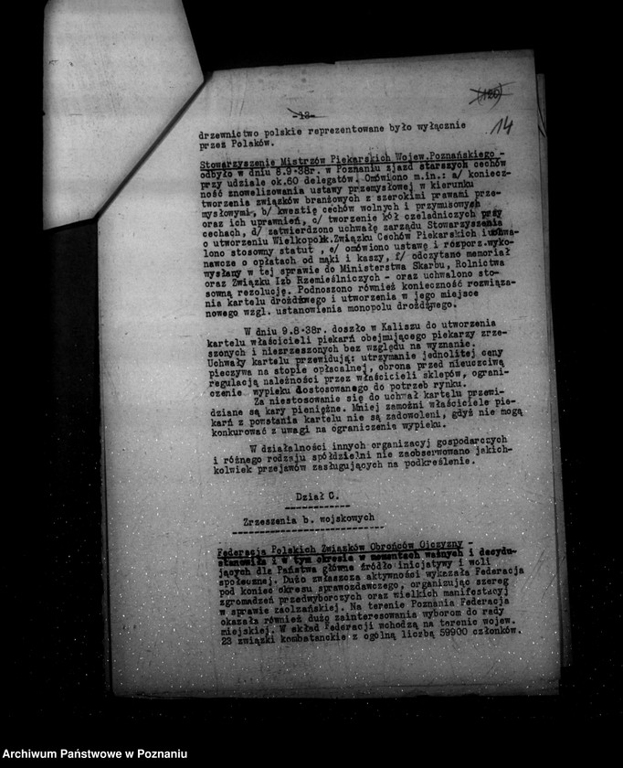 Obraz 18 z jednostki "Sprawozdanie półroczne z życia polskich legalnych stowarzyszeń i związków za okres od 1 kwietnia do 30 września 1938 r."
