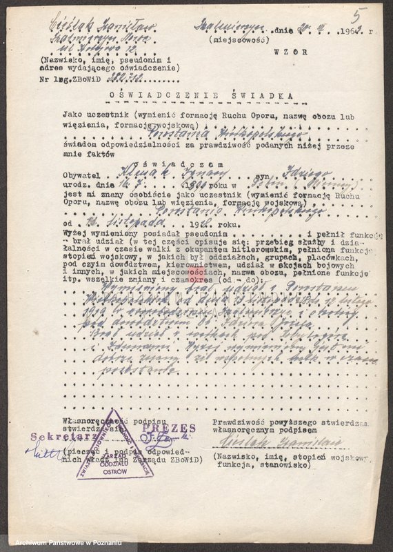 Obraz 20 z jednostki "Życiorysy powstańców wielkopolskich: K - tom Vl /Klupś Józef - Kołodziej Antoni/."