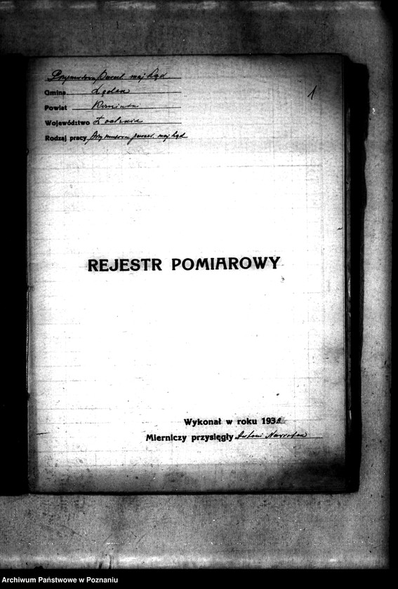 Obraz 5 z jednostki "Rejestr pomiarowy gruntów przymusowej parcelacji majątku Ląd powiatu konińskiego"