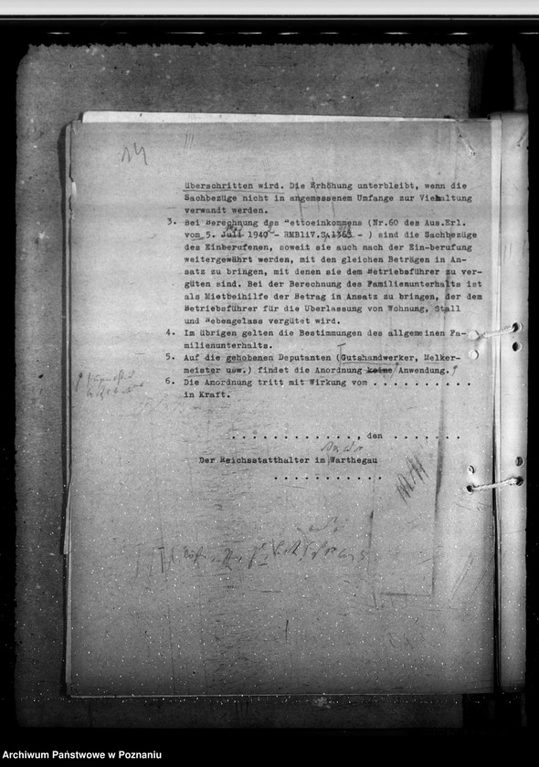 Obraz 18 z jednostki "Familienunterhalt für verheiratete landwirtschaftliche Deputanten und Tagelöhner"