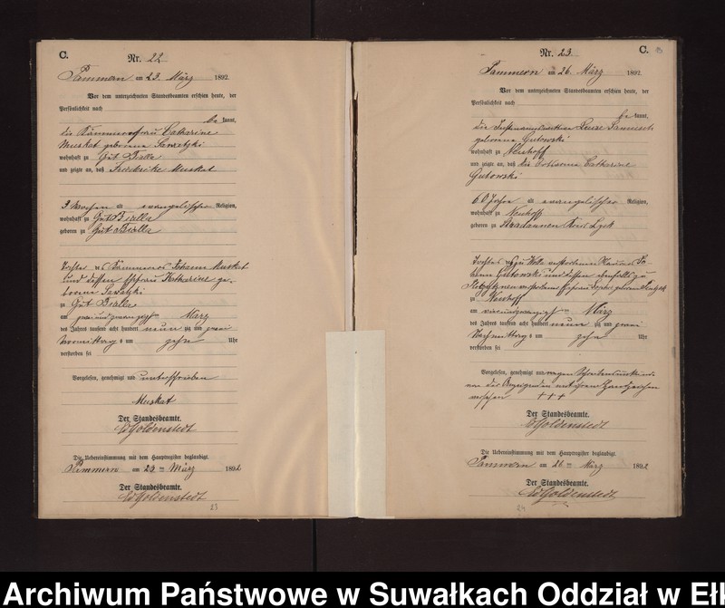 image.from.unit.number "Sterbe-Neben-Register des Preussischen Standes-Amtes Neuhoff Kreis Loetzen"