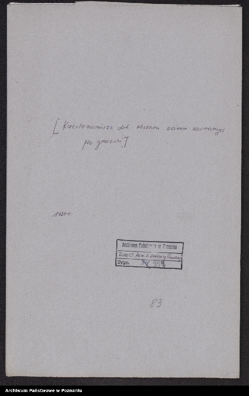 Obraz 2 z jednostki "[Kwestionariusze dotyczące obszaru ozimin zaoranych, powiat gniewski]"