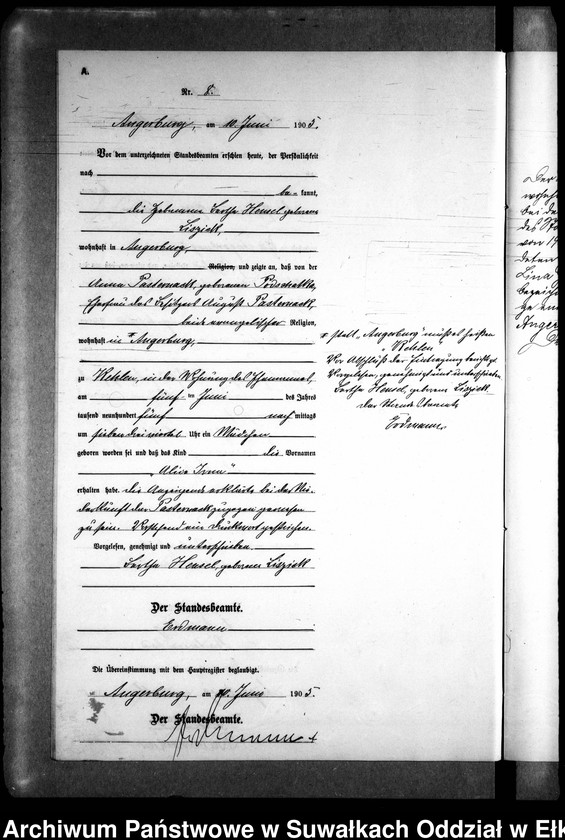 image.from.unit.number "Geburts-Neben-Register des Preussischen Standes-Amtes Kehlen Kreis Angerburg"