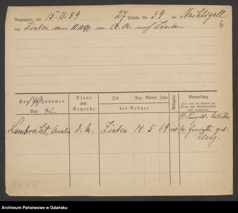 image.from.unit.number "Karty meldunkowe: Lambert - Landecker"