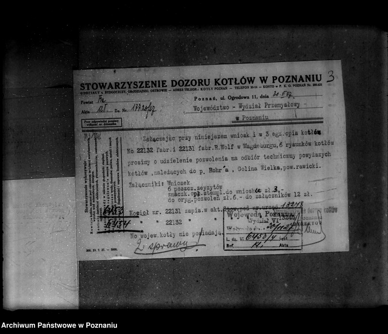 Obraz 8 z jednostki "Gorzelnia rolnicza W. Rohra w Golinie Wielkiej nr woj. kotła 6042"