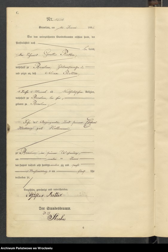 image.from.unit.number "Sterbe-Haupt-Register Breslau II 1896 Band 5"