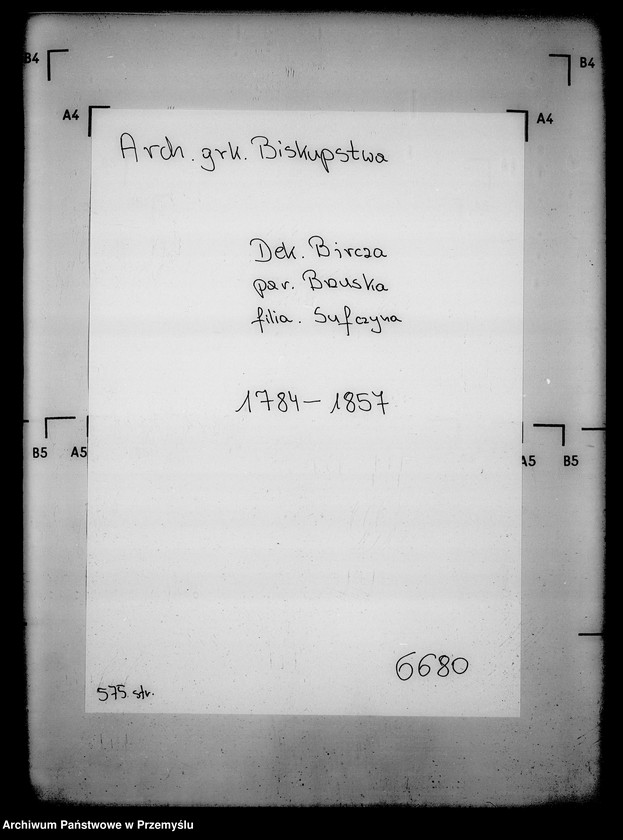 image.from.unit.number "[Kopie ksiąg metrykalnych parafii Brzuska z filią Sufczyna (dekanat Bircza)]"