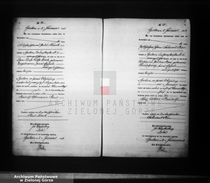 image.from.unit.number "Geburts-Neben-Register, Band I von No 1 bis No 524"