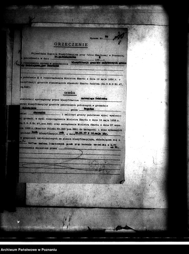 Obraz 12 z jednostki "/Klasyfikacja gruntów państwowych w powiecie obornickim - Murowana Goślina, Gościejewo, Długa Goślina/"