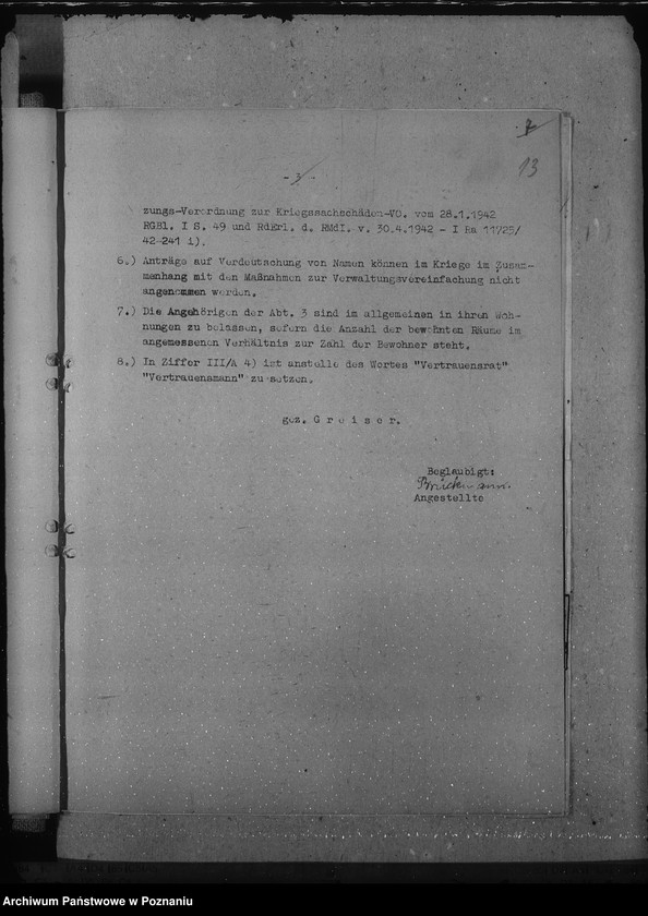 Obraz 18 z jednostki "Behandlung der angehörigen der Abteilung III und IV."