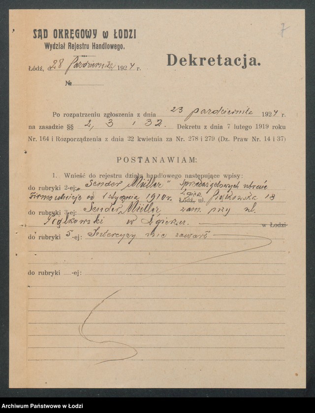 Obraz 9 z jednostki "Sender Müller – sprzedaż gotowych ubrań"