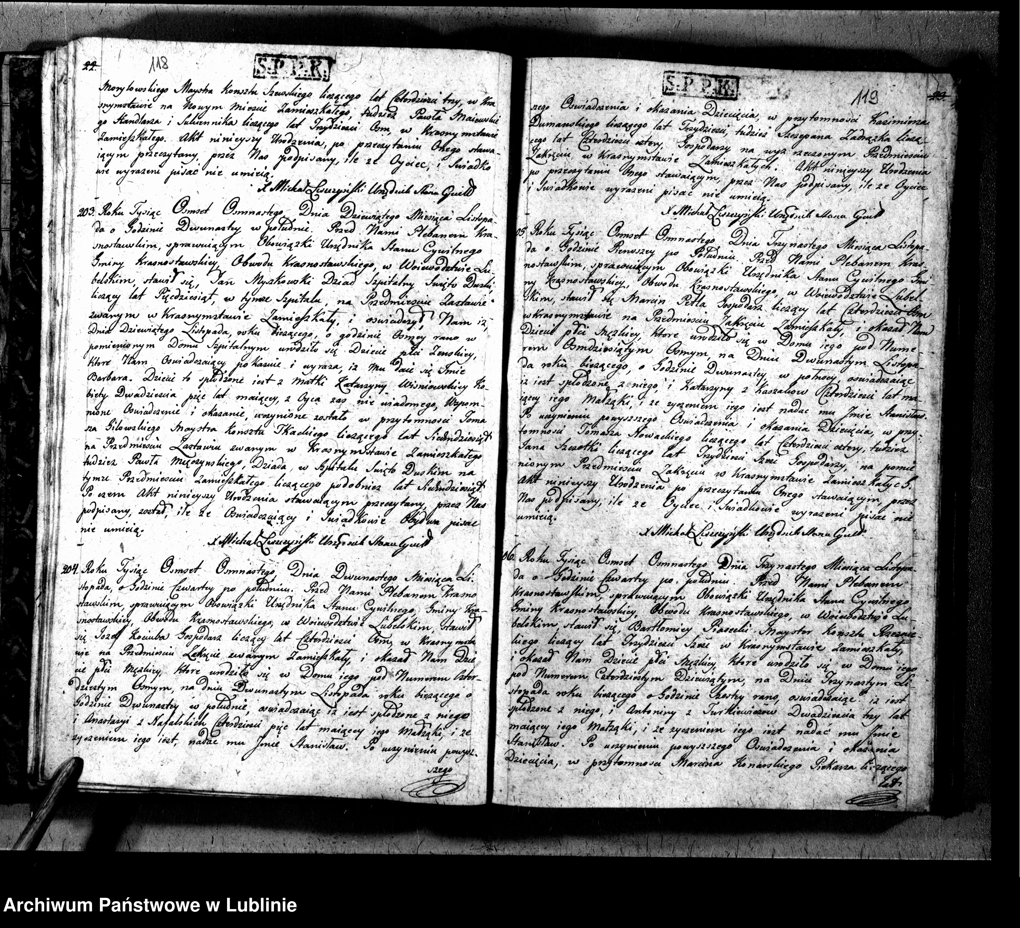 Skan z jednostki: Księga urodzeń, zapowiedzi, małżeństw i zgonów