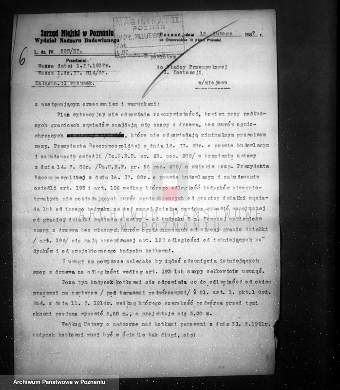 image.from.unit.number "/Artur Gaede Fabryka wódek i likierów Poznań św. Wojciecha 29, rozbudowa fabryki/ zatwierdzenie kotłowni"