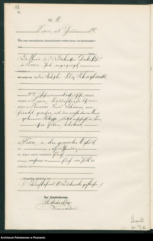 Obraz 20 z jednostki "Księga miejscowa zgonów tom I"