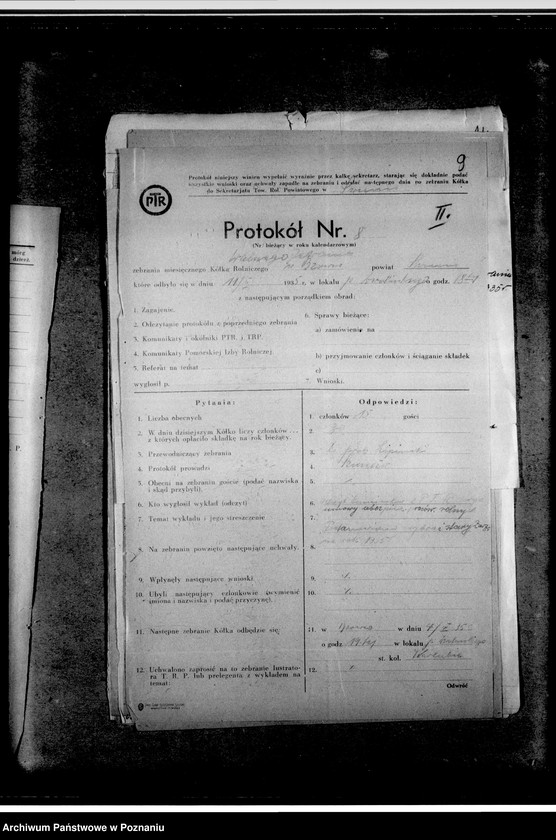 Obraz 13 z jednostki "Protokoły zebrań, sprawozdania roczne, sprawy członkostwa, korespondencja"