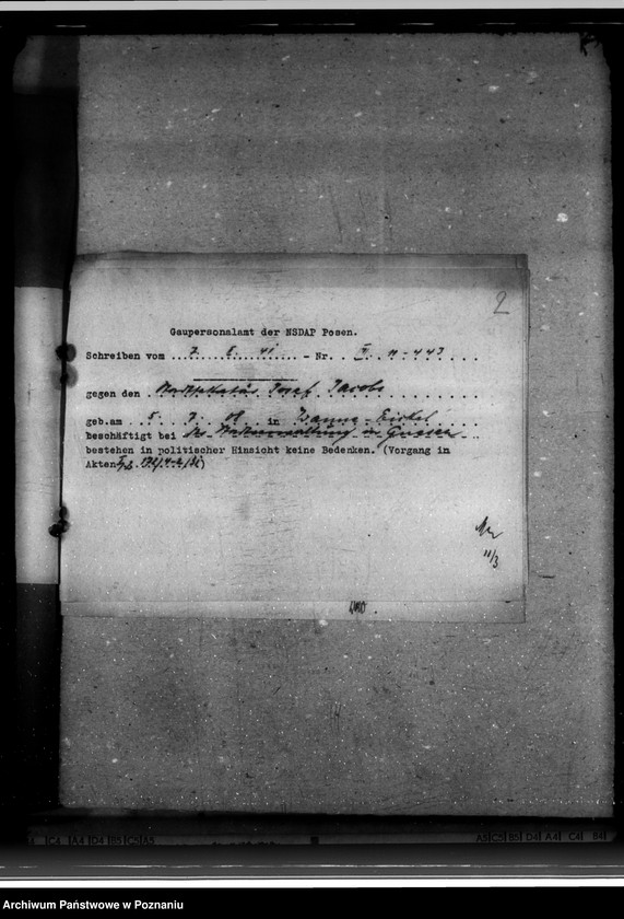 Obraz 6 z jednostki "Politische Beurteilungen der Angestellten"