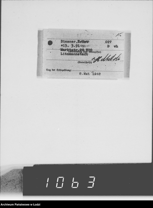 Obraz 19 z jednostki "Quittungen über Abschlage Vollzahlungen für Arbeiter"