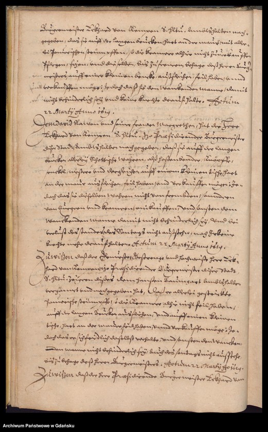 image.from.unit.number "H. Burgerm. Eckard von Kempen Praesidirende Ambtbuch vom [20.III.1619-28.III.1620] Nach hierin etzliche sachen, so in abwesenheit des H. Bürgerm. Valentin von Bodeck vorgelauffen [13.IV.-25.IV.1619] /2 indeksy/"