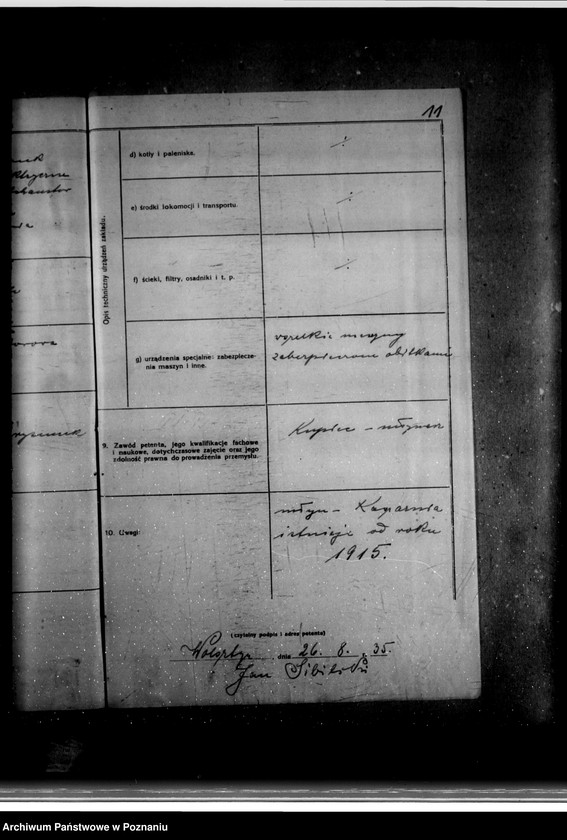 Obraz 15 z jednostki "Zatwierdzenie zakładu przemysłowego /młyna/ Jana Sibilskiego w Wolsztynie"