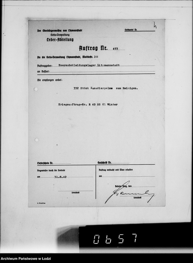Obraz 8 z jednostki "4914 Kriegsauftrag R.149 SS-61 Winter Rein. von Pelzen HBA L