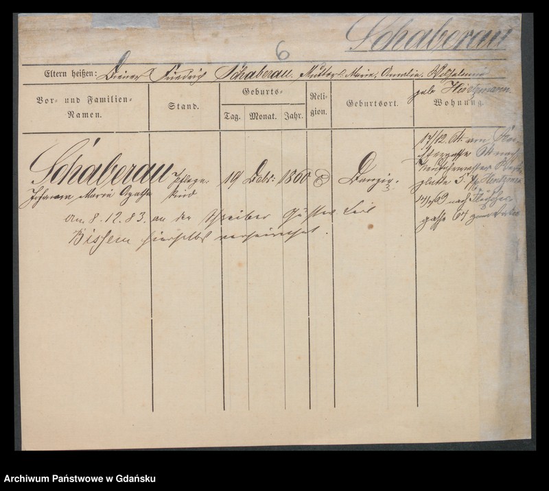 image.from.unit.number "Karty meldunkowe: Schaack - Scharnberg"