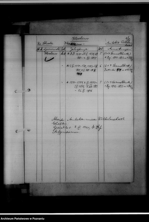 Obraz 20 z jednostki "Einziehungsprotokolle [ksiąg kościelnych] Kreis Schroda [powiat średzki]"