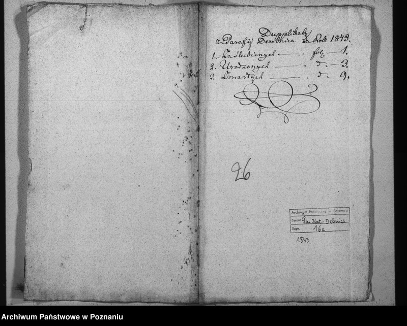 Obraz 2 z jednostki "Duplikat baptisatorum, copulatorum u. mortuorum"