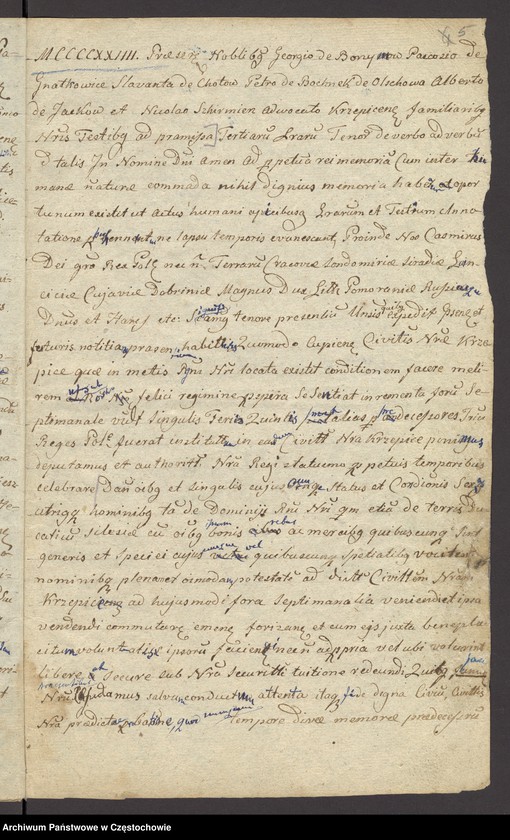 image.from.unit.number "[Kopia wierzytelna przywileju Augusta III, króla polskiego, z dnia 25 kwietnia 1763 roku, potwierdzającego prawa i wolności miasta Krzepic, sporządzona 11 lipca 1836 roku przez Augustyna Śliwińskiego]"